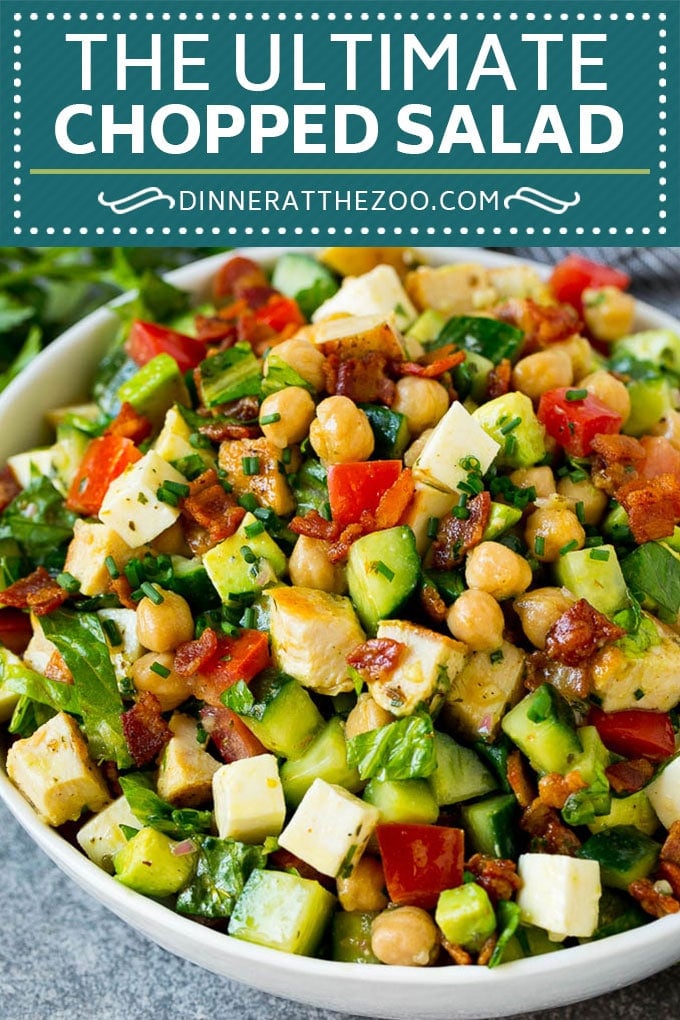 Chopped Salad Recipe | Chicken Salad | Avocado Salad #salad #chicken #avocado #bacon #glutenfree #dinner #dinneratthezoo #lunch