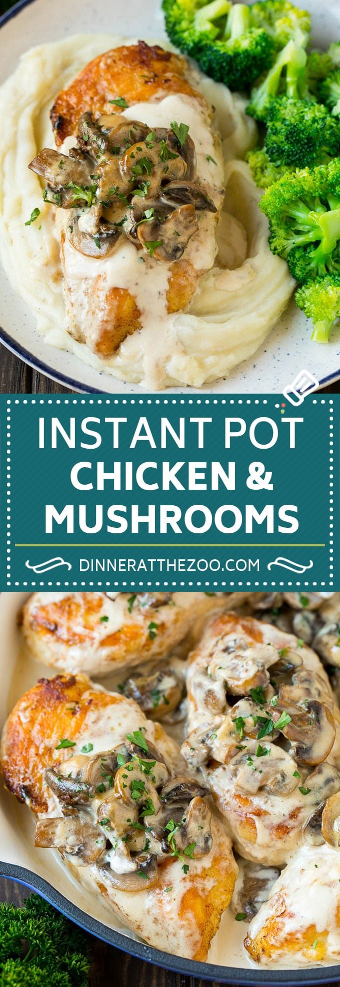 Instant Pot Chicken with Mushroom Sauce | Instant Pot Chicken Recipe | Mushroom Chicken #instantpot #chicken #mushrooms #pressurecooker #dinner #dinneratthezoo