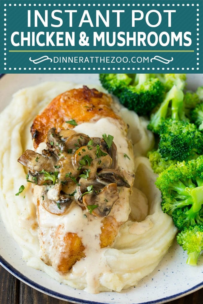 Instant Pot Chicken with Mushroom Sauce | Instant Pot Chicken Recipe | Mushroom Chicken #instantpot #chicken #mushrooms #pressurecooker #dinner #dinneratthezoo