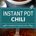 Instant Pot Chili Recipe | Pressure Cooker Chili | Beef Chili | Beef and Bean Chili #chili #beef #beans #instantpot #pressurecooker #dinner #soup #dinneratthezoo