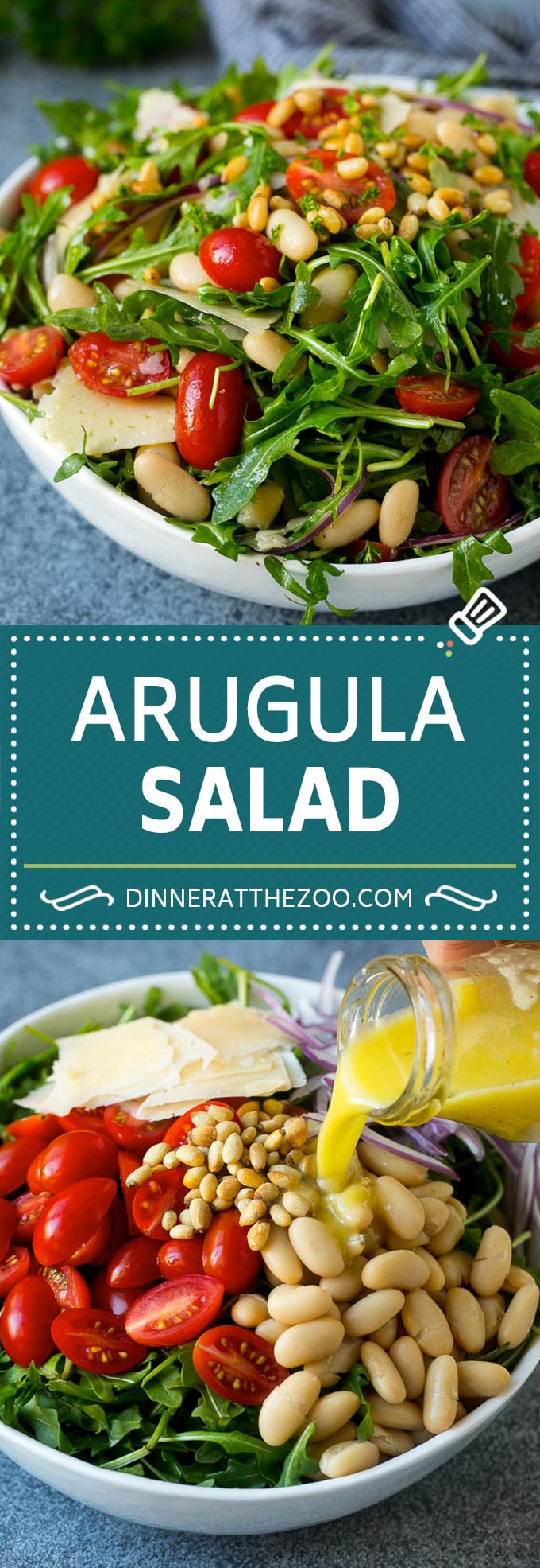 Arugula Salad Recipe | Green Salad | White Bean Salad #salad #arugula #cleaneating #lowcarb #keto #dinneratthezoo