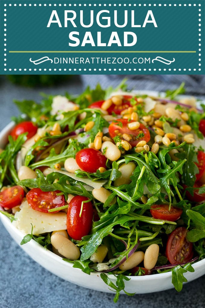 Arugula Salad Recipe | Green Salad | White Bean Salad #salad #arugula #cleaneating #lowcarb #keto #dinneratthezoo