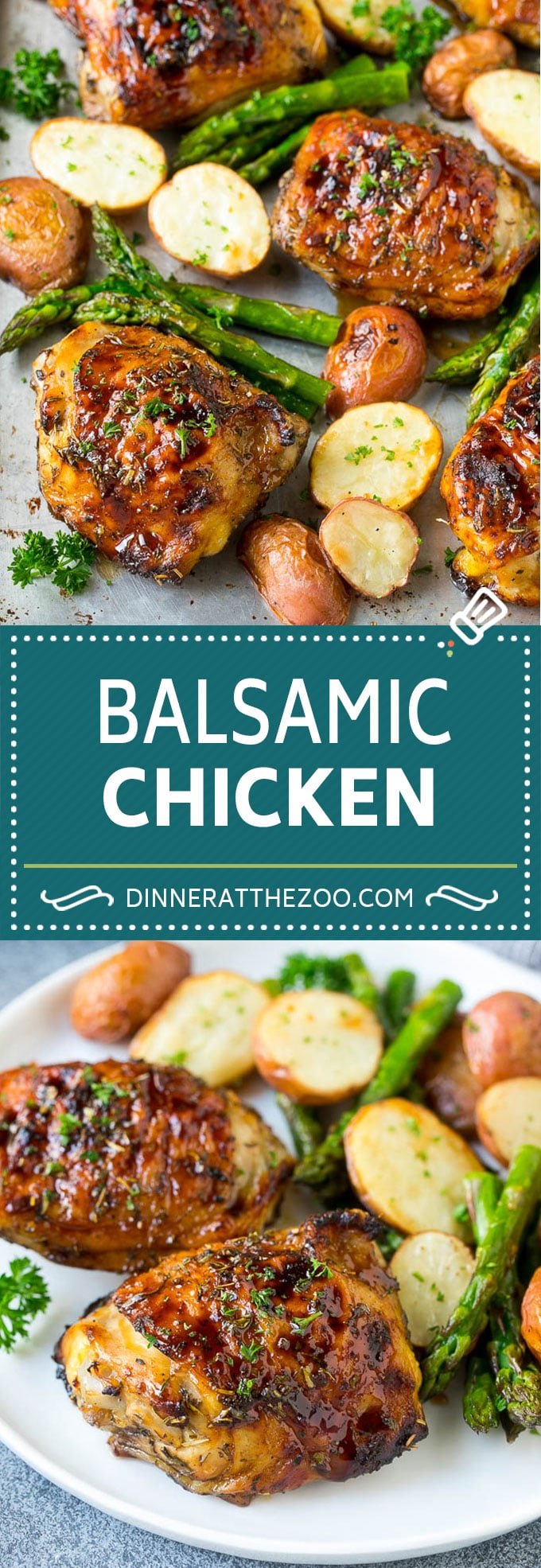 Balsamic Chicken Recipe | Sheet Pan Chicken | Glazed Chicken #chicken #asparagus #potatoes #dinner #glutenfree #dinneratthezoo