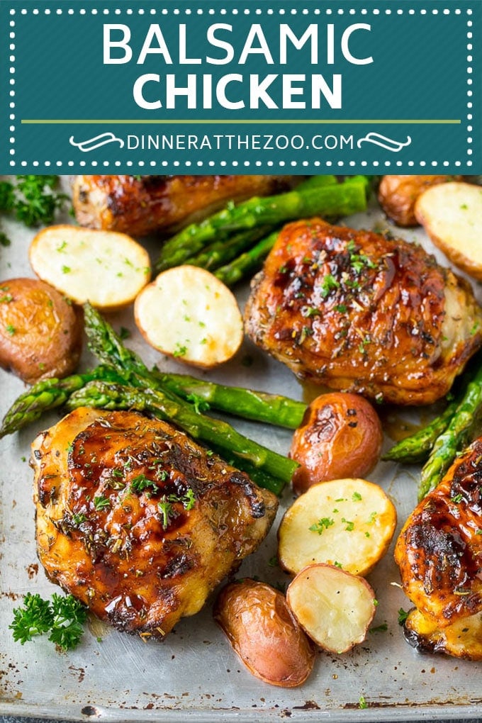 Balsamic Chicken Recipe | Sheet Pan Chicken | Glazed Chicken #chicken #asparagus #potatoes #dinner #glutenfree #dinneratthezoo