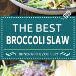 Bacon Broccoli Slaw Recipe | Coleslaw Recipe | Broccoli Slaw #broccoli #slaw #salad #apple #bacon #sidedish #lunch #dinneratthezoo