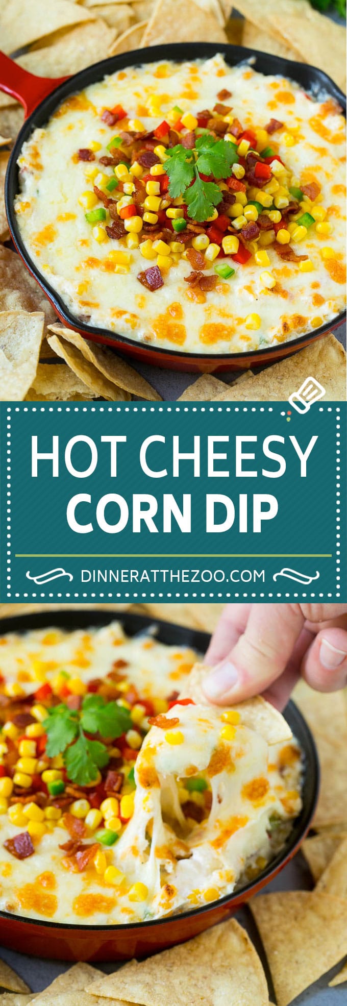 Corn Dip Recipe | Hot Cheese Dip | Bacon Dip #corn #dip #bacon #cheese #appetizer #snack #dinneratthezoo
