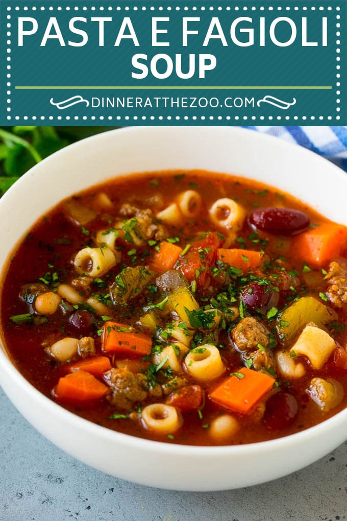 Pasta e Fagioli Soup - Dinner at the Zoo