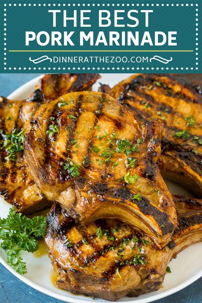 The Best Pork Chop Marinade - Dinner at the Zoo