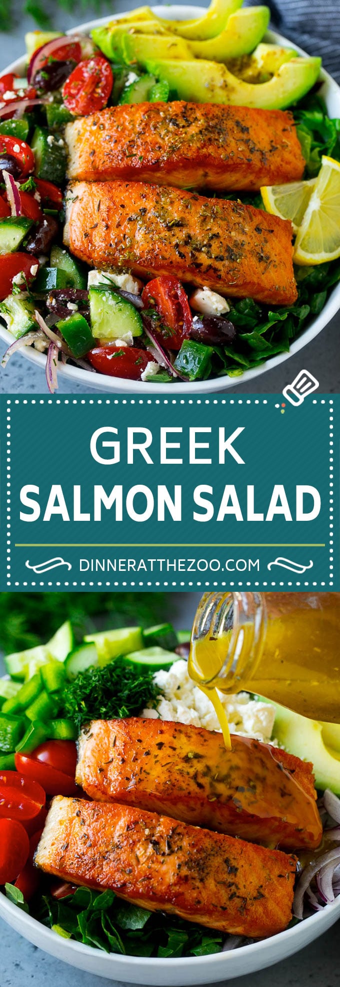 Greek Salmon Salad Recipe | Low Carb Salmon Recipe | Salmon Salad #salmon #seafood #fish #lowcarb #keto #lunch #dinneratthezoo #healthy