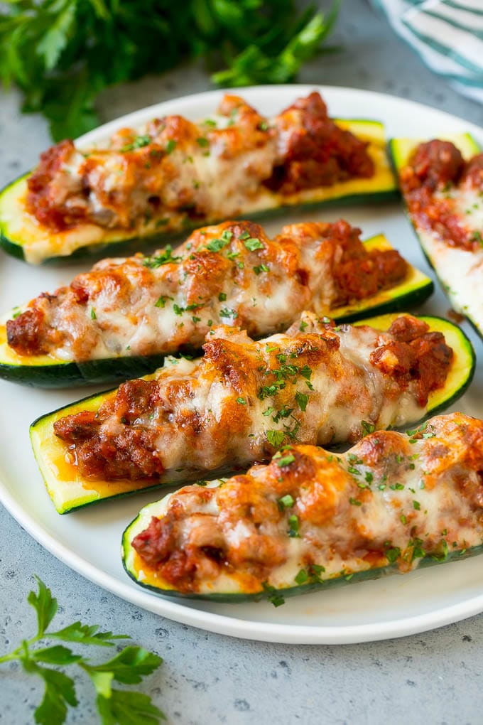 Stuffed Zucchini Boats - Dinner at the Zoo