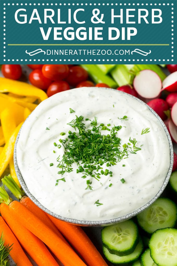 Veggie Dip Recipe | Garlic & Herb Dip | Vegetable Dip #dip #appetizer #lowcarb #keto #vegetables #dinneratthezoo