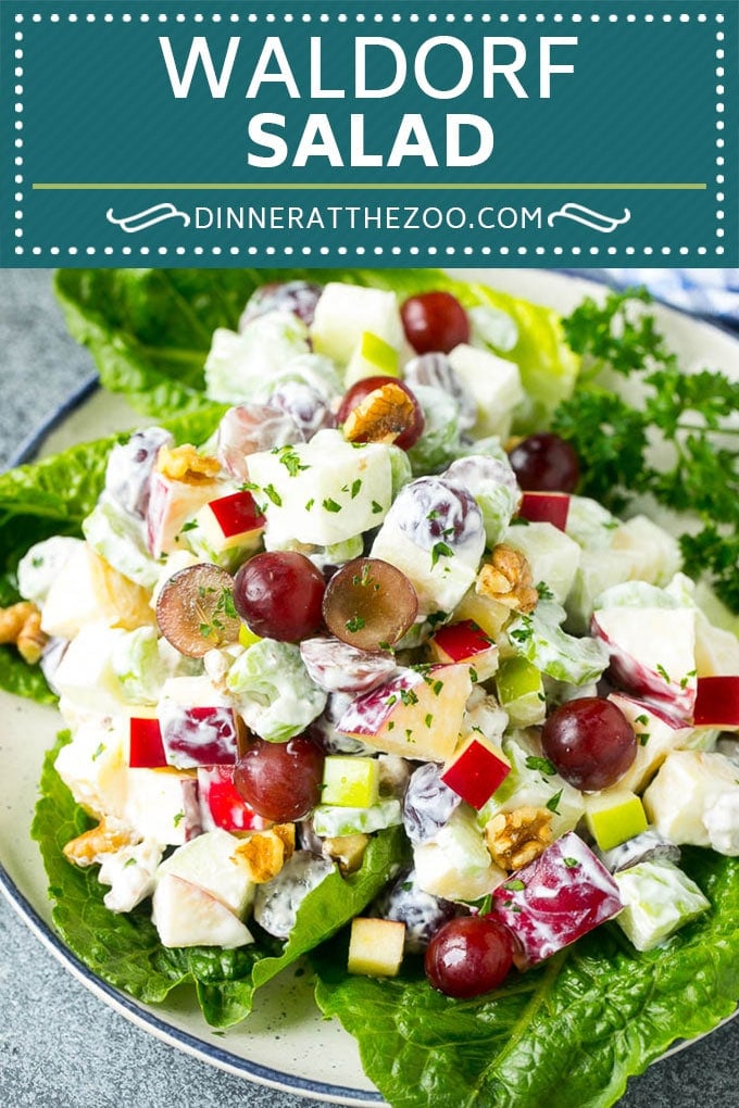 Waldorf Salad Recipe | Apple Salad | Fruit Salad #salad #fruit #apples #grapes #lunch #dinneratthezoo #glutenfree