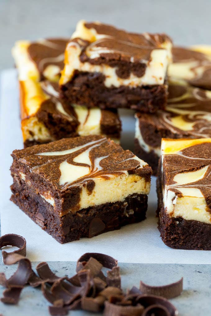 Cheesecake Brownies - Dinner at the Zoo