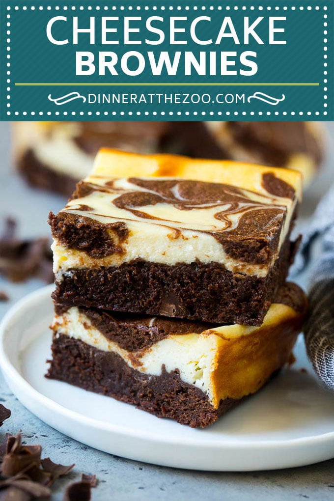 Cheesecake Brownies Recipe | Cream Cheese Brownies | Homemade Brownies #brownies #cheesecake #chocolate #dessert #dinneratthezoo