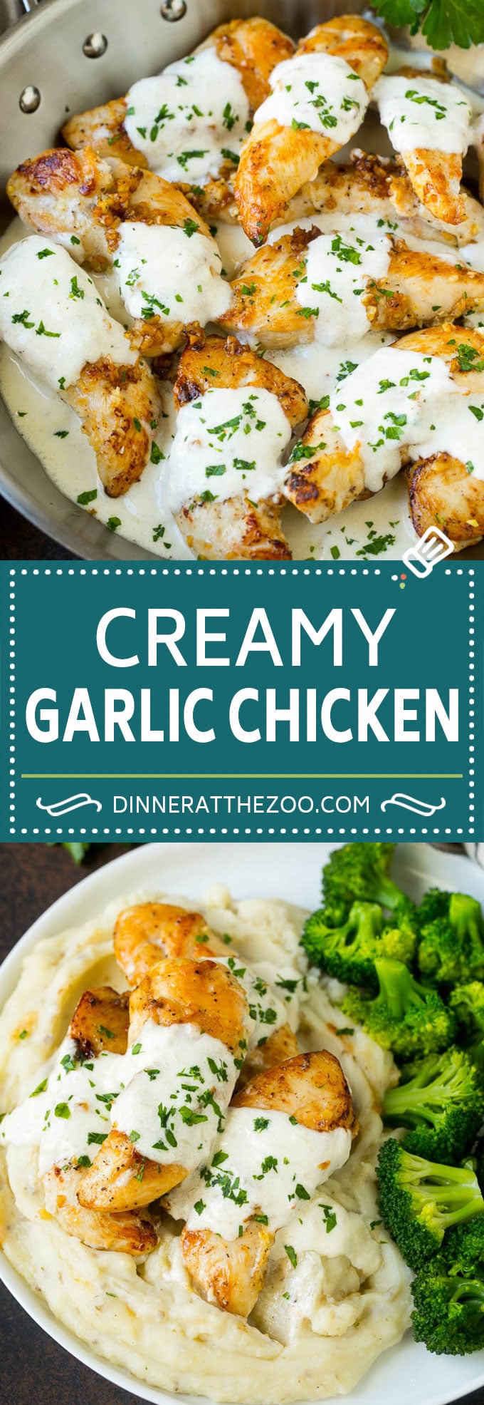 Creamy Garlic Chicken Recipe | Chicken Breast Tenders | Sauteed Chicken #chicken #garlic #parmesan #dinner #glutenfree #keto #lowcarb #dinneratthezoo