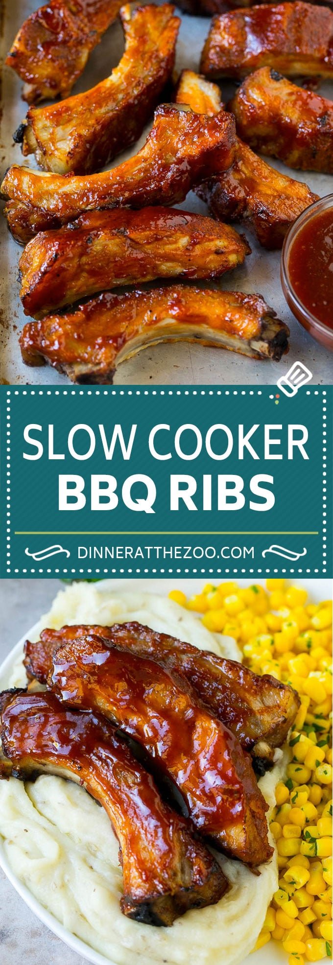 Slow Cooker Ribs | Baby Back Ribs | Crock Pot Ribs | Pork Ribs #ribs #pork #slowcooker #crockpot #bbq #dinner #dinneratthezoo