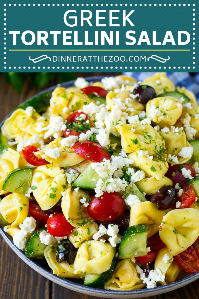 Greek Tortellini Salad Recipe | Pasta Salad | Tortellini Salad | Greek Salad #greek #tortellini #pasta #salad #cucumbers #olives #dinner #dinneratthezoo