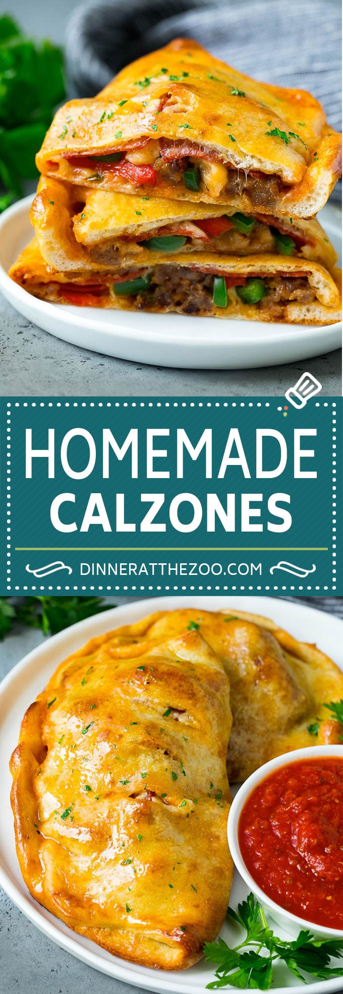 Calzone Recipe | Pizza Pockets #pizza #calzone #pepperoni #sausage #peppers #dinner #dinneratthezoo #cheese
