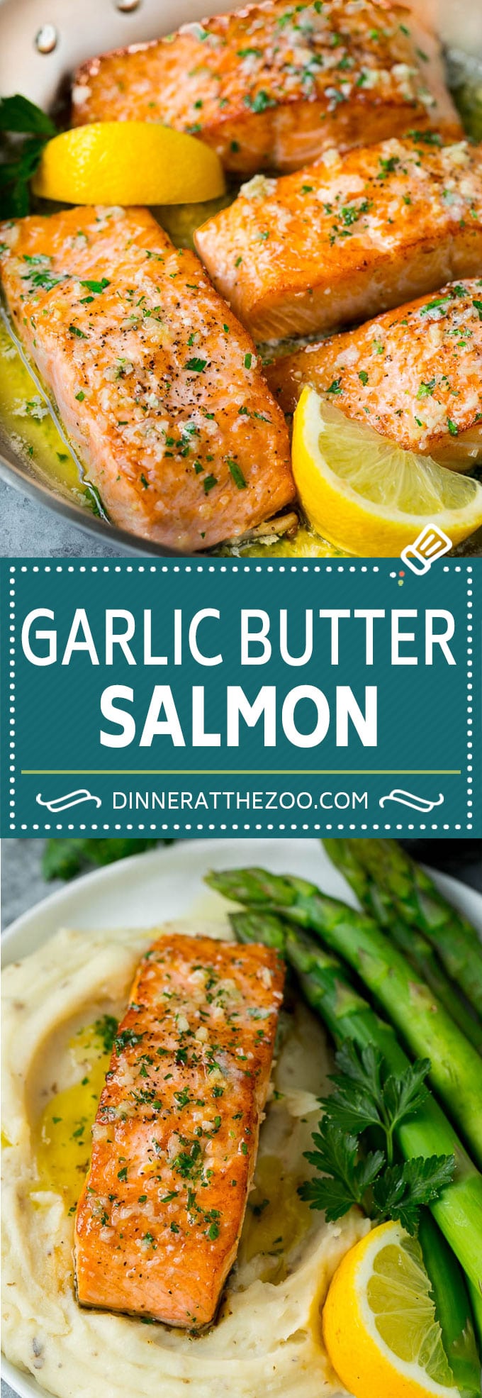 Pan Seared Salmon with Garlic Butter - Dinner at the Zoo