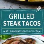 Steak Tacos Recipe | Beef Tacos | Grilled Steak #steak #tacos #tacotuesday #avocado #dinner #dinneratthezoo