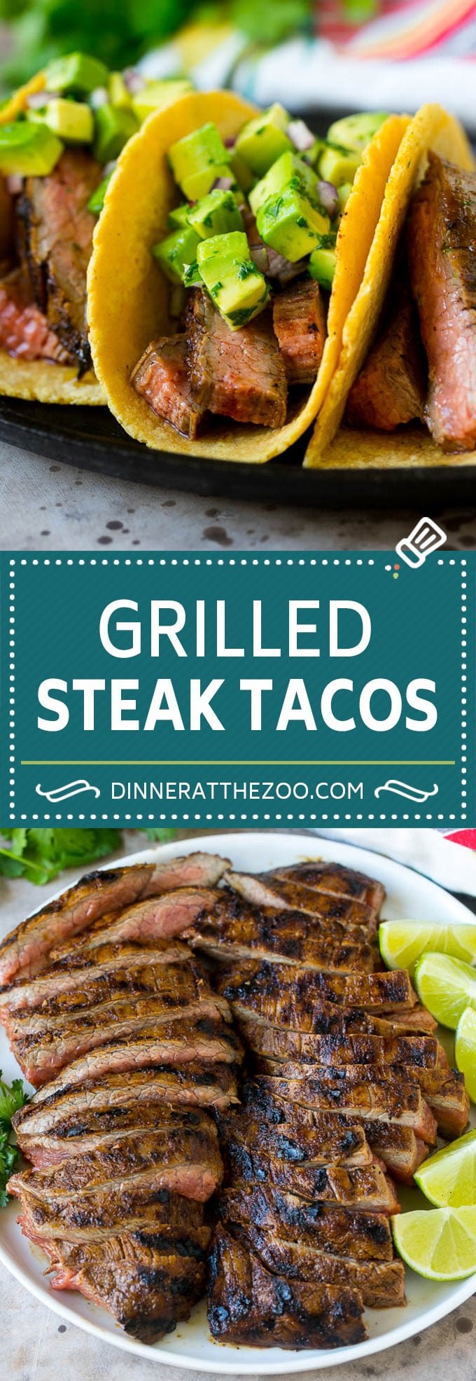 Steak Tacos Recipe | Beef Tacos | Grilled Steak #steak #tacos #tacotuesday #avocado #dinner #dinneratthezoo