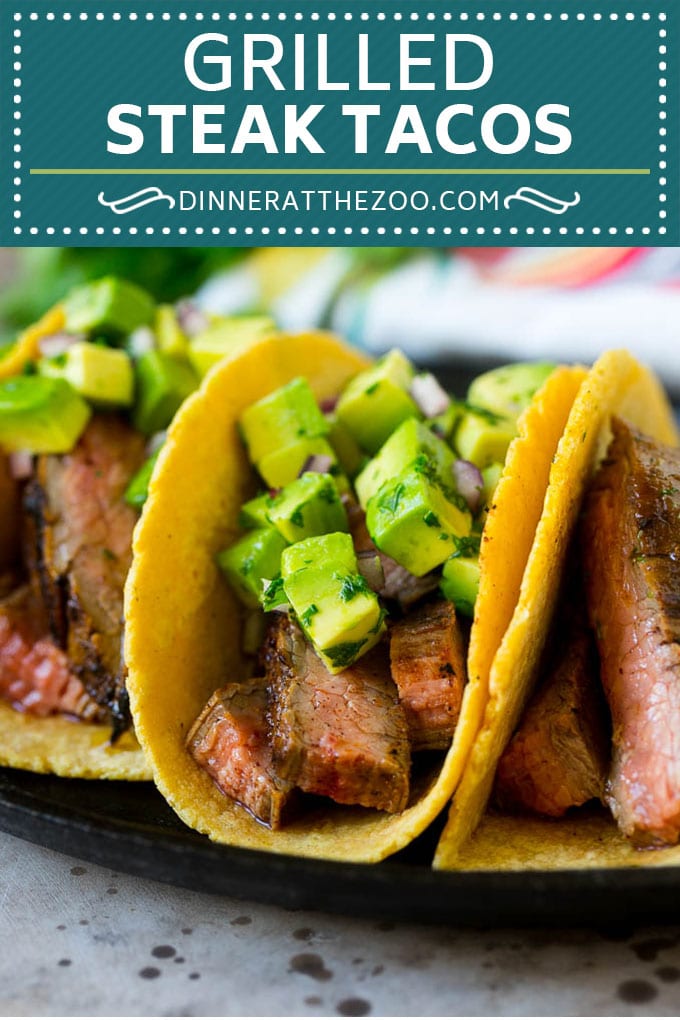 Steak Tacos Recipe | Beef Tacos | Grilled Steak #steak #tacos #tacotuesday #avocado #dinner #dinneratthezoo
