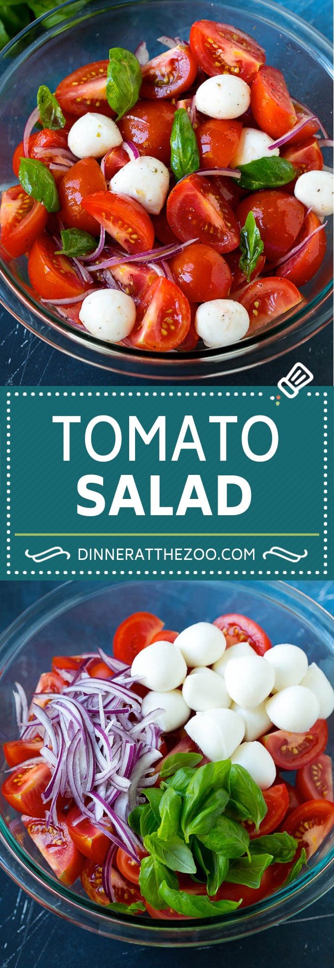 Tomato Salad Recipe | Tomato Basil Salad | Caprese Salad #salad #tomatoes #cheese #summer #dinner #dinneratthezoo