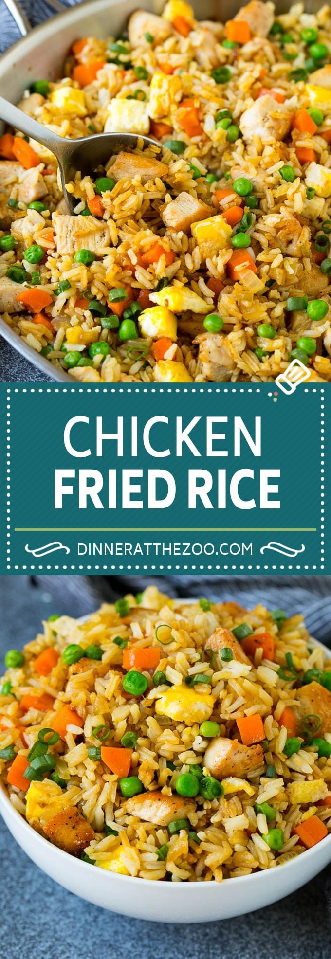 Chicken Fried Rice Recipe | Chinese Fried Rice #rice #chicken #peas #carrots #sidedish #dinner #dinneratthezoo