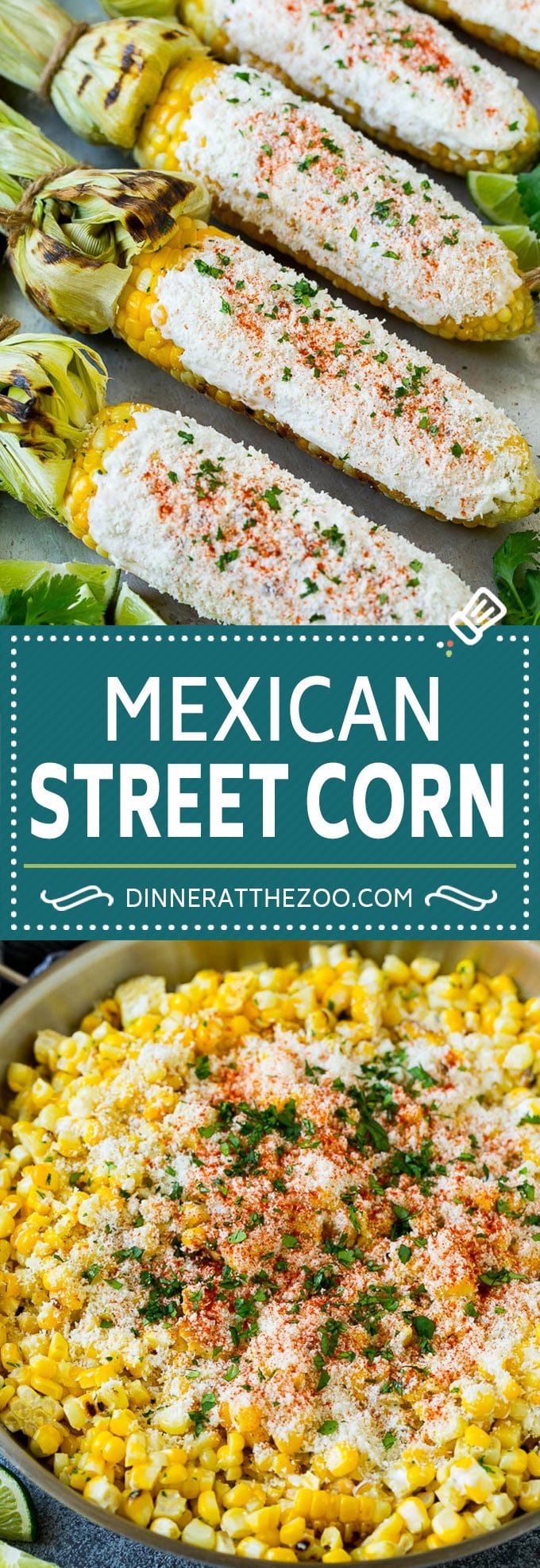 Mexican Street Corn Recipe | Elote Corn | Mexican Corn on the Cob #corn #sidedish #summer #cheese #grilling #dinner #dinneratthezoo