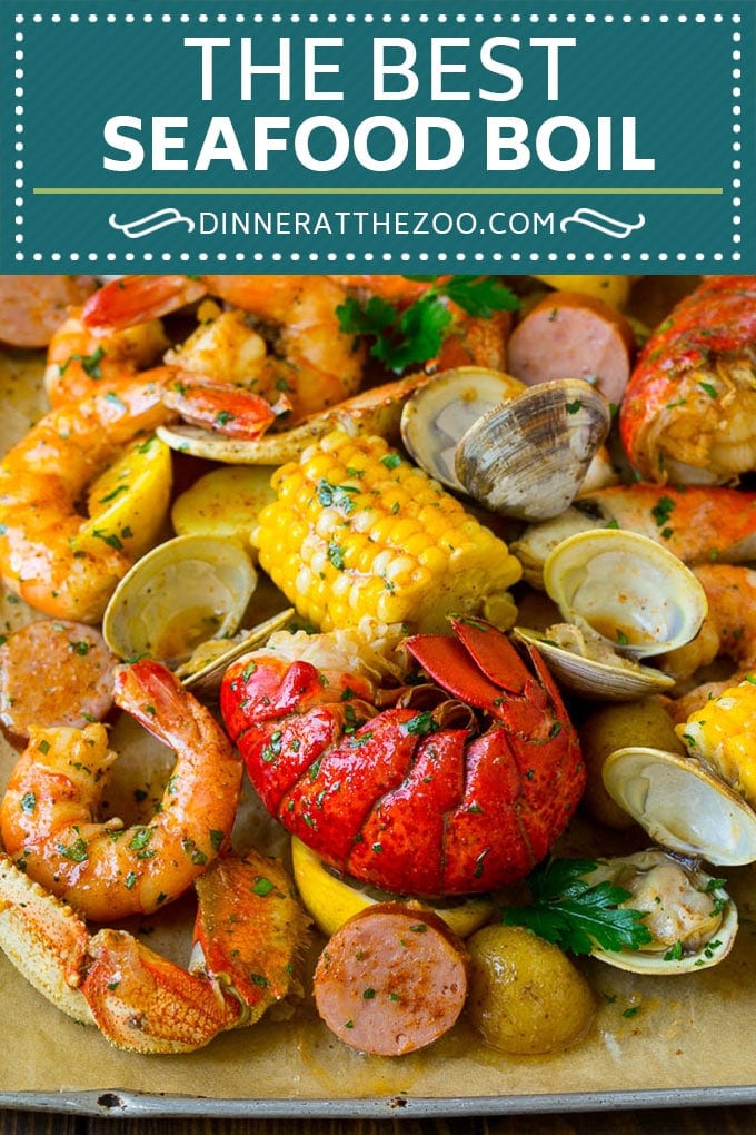 Seafood Boil Recipe | Shrimp Boil #lobster #shrimp #clams #crab #sausage #corn #potatoes #dinner #dinneratthezoo