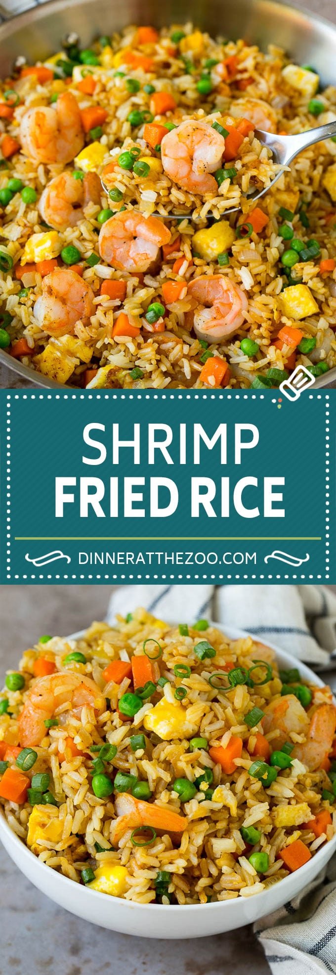 Shrimp Fried Rice Recipe | Chinese Fried Rice #rice #shrimp #peas #carrots #sidedish #dinner #dinneratthezoo