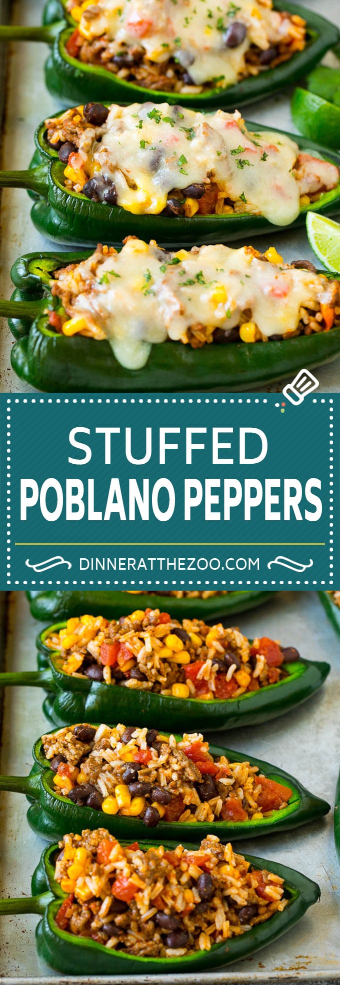 Stuffed Poblano Peppers | Stuffed Peppers | Pasilla Peppers #peppers #stuffedpeppers #beef #rice #beans #corn #dinner #dinneratthezoo