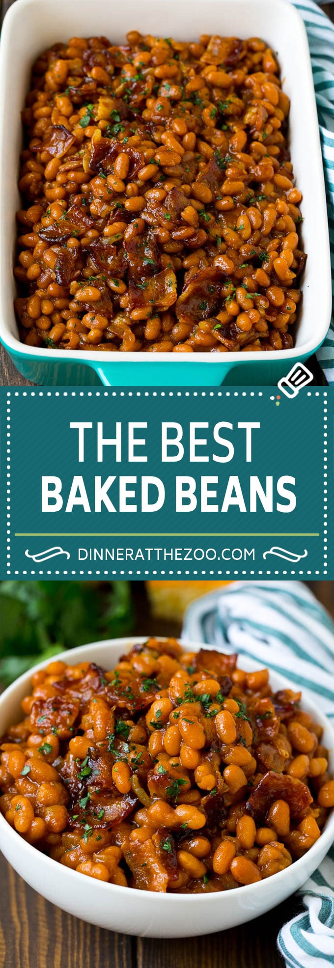 Baked Beans Recipe #beans #bacon #sidedish #bbq #dinner #dinneratthezoo