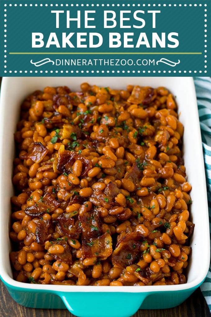 Baked Beans Recipe #beans #bacon #sidedish #bbq #dinner #dinneratthezoo