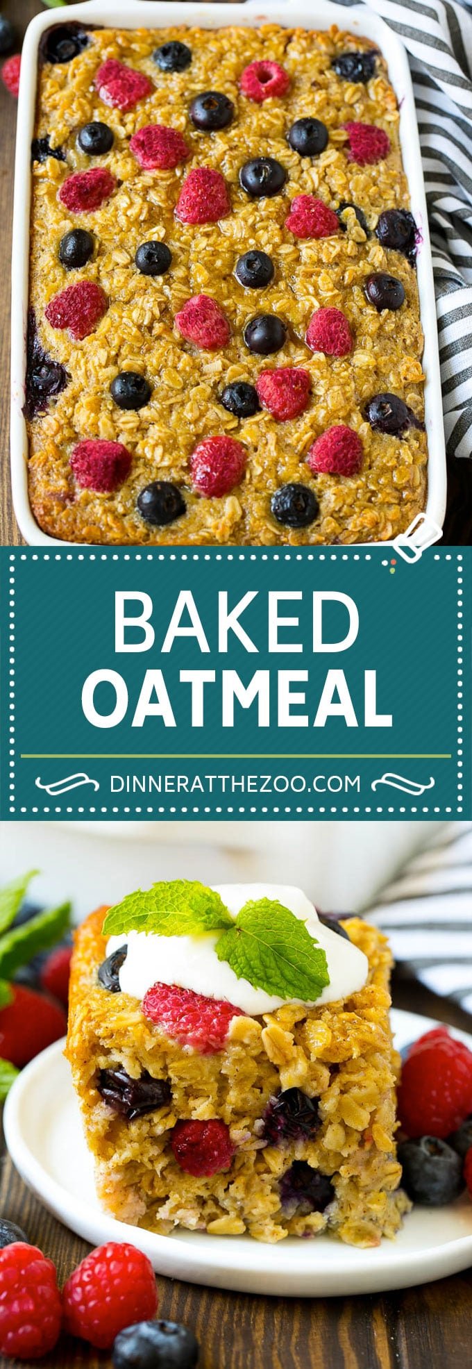 Baked Oatmeal Recipe | Meal Prep | Healthy Oatmeal #oatmeal #casserole #breakfast #brunch #dinneratthezoo #mealprep