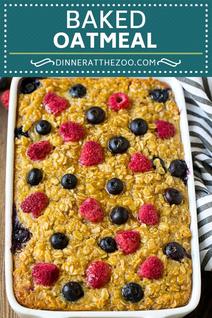 Baked Oatmeal Recipe | Meal Prep | Healthy Oatmeal #oatmeal #casserole #breakfast #brunch #dinneratthezoo #mealprep