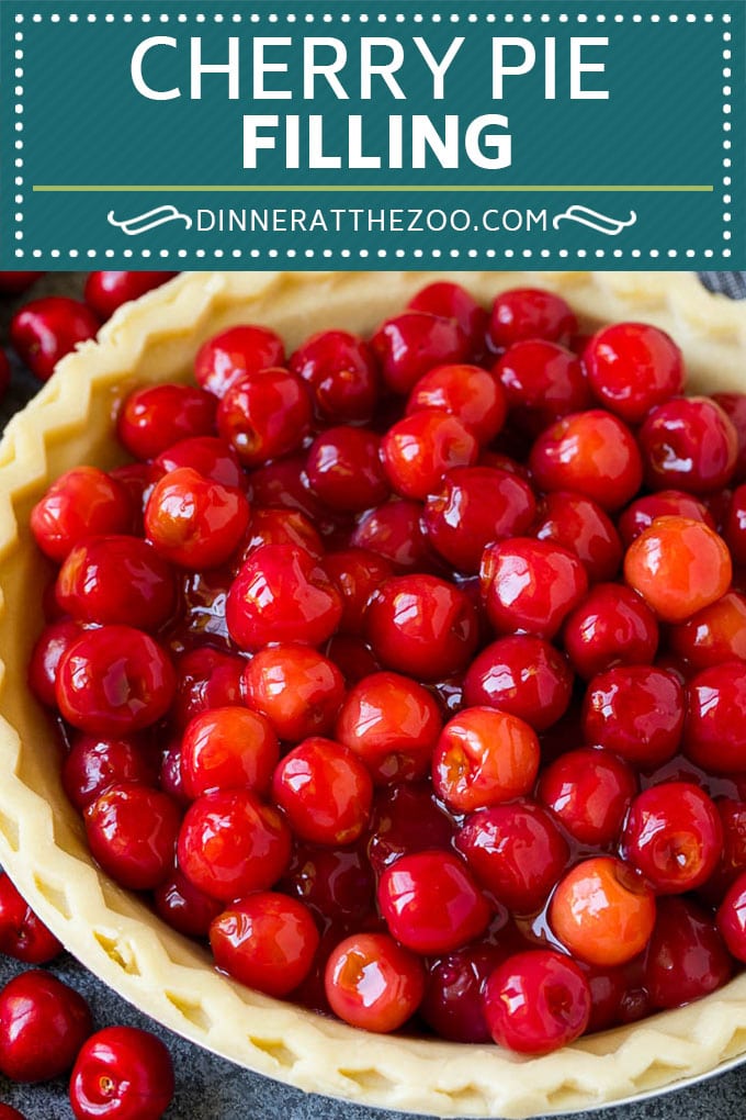 Cherry Pie Filling Recipe #pie #cherries #dessert #sweets #dinneratthezoo #summer