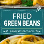 These fried green beans are beer battered string beans deep fried to golden brown perfection.