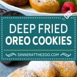 Fried Oreos Recipe #oreos #cookies #dessert #chocolate #dinneratthezoo