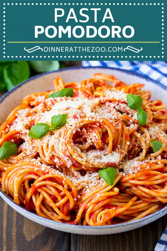 Pasta Pomodoro Recipe | Spaghetti Recipe | Homemade Tomato Sauce #pasta #spaghetti #tomatoes #basil #italianfood #dinner #dinneratthezoo