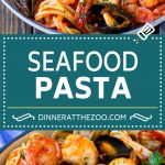 Seafood Pasta Recipe | Shrimp Pasta #pasta #spaghetti #shrimp #clams #scallops #dinner #dinneratthezoo