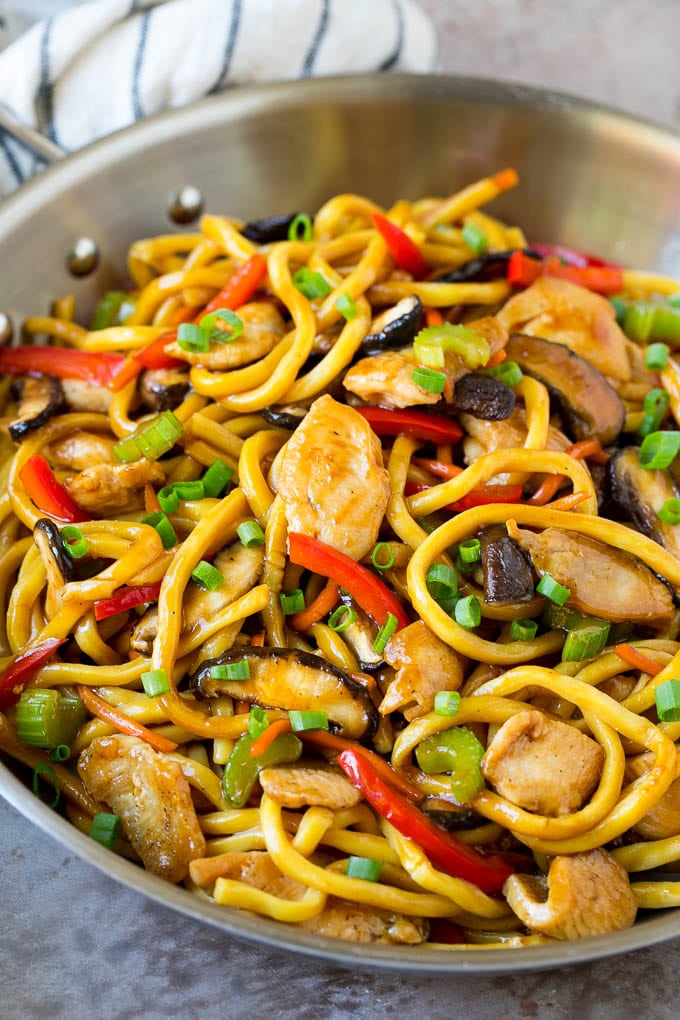 Stir Fry Noodles with Chicken - Dinner at the Zoo