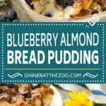 Blueberry Bread Pudding Recipe #dessert #blueberry #breadpudding #dinneratthezoo