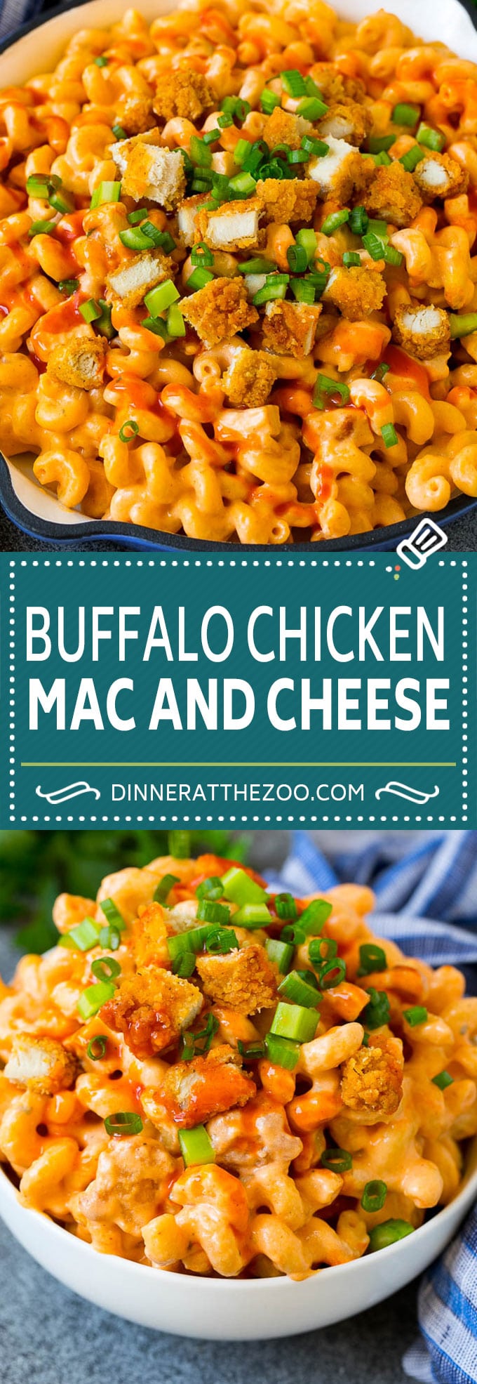 Buffalo Chicken Mac and Cheese Recipe | Spicy Macaroni and Cheese #chicken #buffalochicken #macandcheese #cheese #dinner #pasta #dinneratthezoo