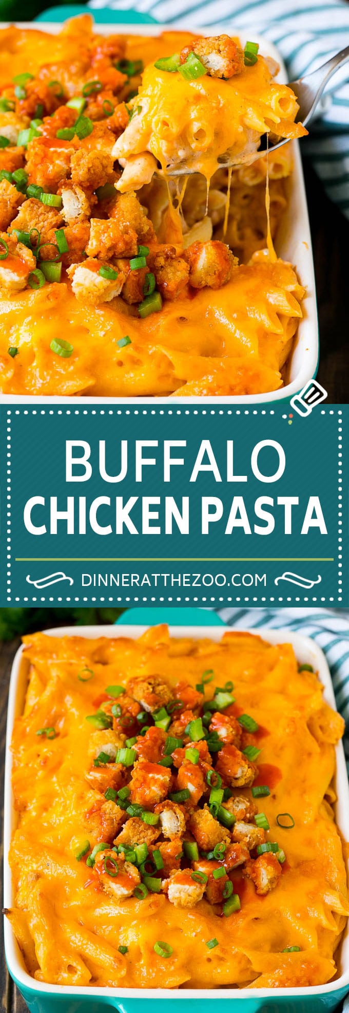 Buffalo Chicken Pasta Recipe | Baked Pasta #chicken #buffalochicken #pasta #cheese #dinner #dinneratthezoo