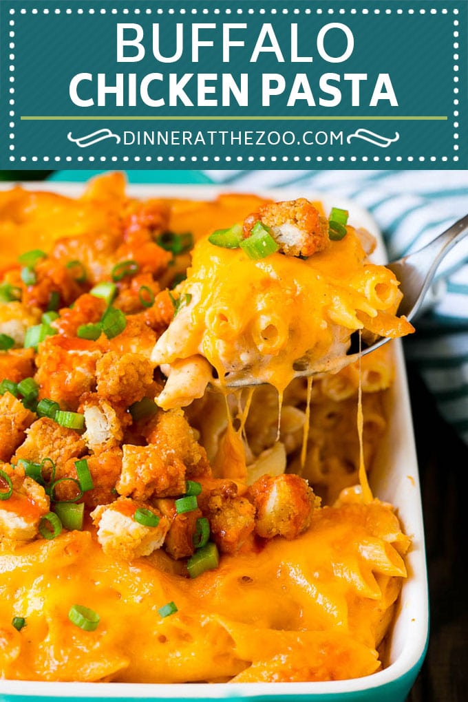 Buffalo Chicken Pasta Recipe | Baked Pasta #chicken #buffalochicken #pasta #cheese #dinner #dinneratthezoo