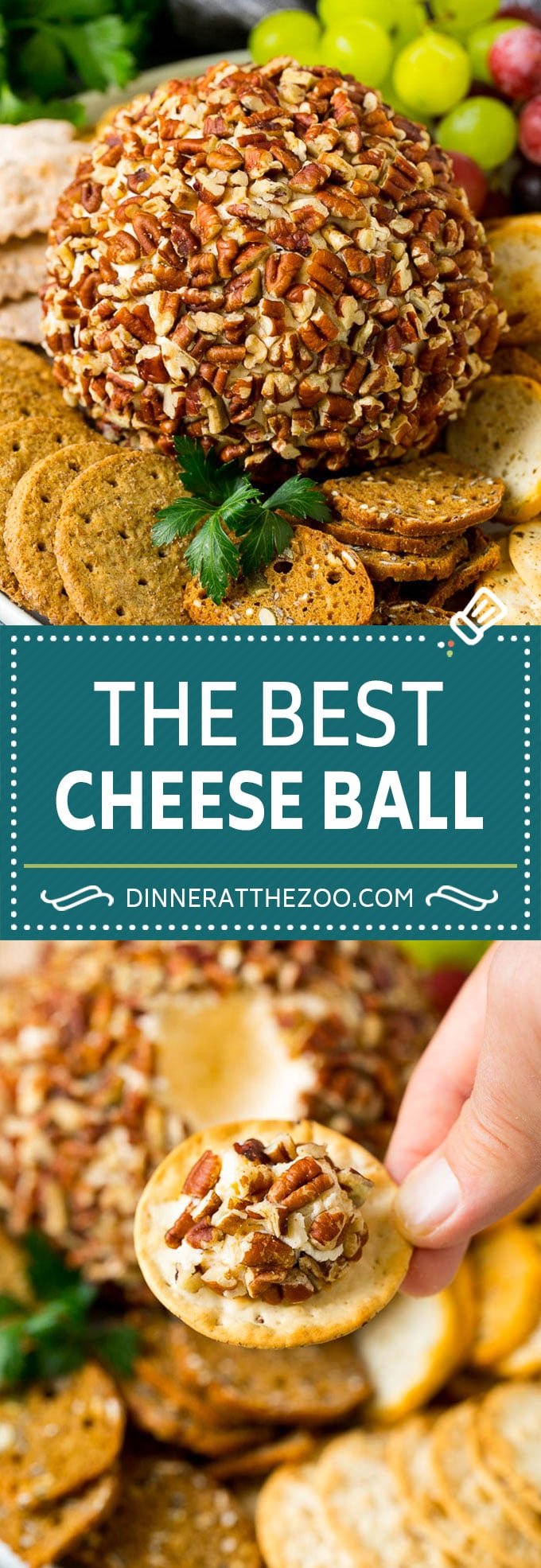 Cheese Ball Recipe #cheese #cheeseball #pecans #appetizer #snack #keto #lowcarb #dinneratthezoo