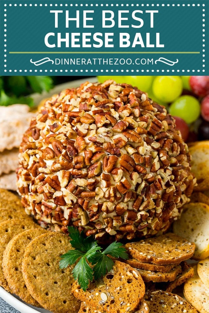 Cheese Ball Recipe #cheese #cheeseball #pecans #appetizer #snack #keto #lowcarb #dinneratthezoo