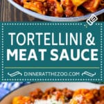 Cheese Tortellini in Meat Sauce #tortellini #pasta #sauce #dinner #dinneratthezoo #cheese