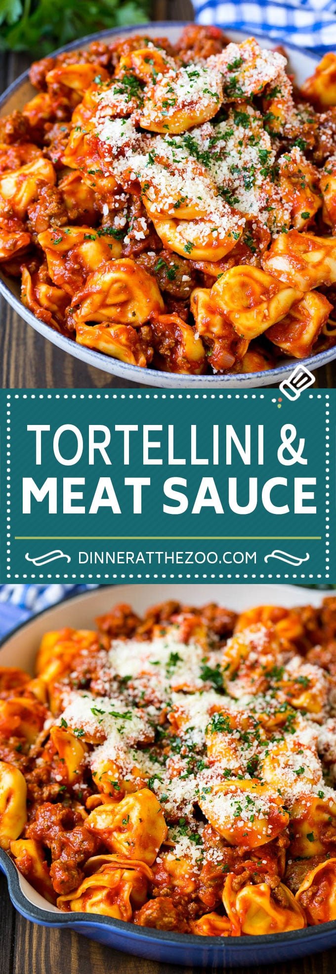 Cheese Tortellini in Meat Sauce #tortellini #pasta #sauce #dinner #dinneratthezoo #cheese